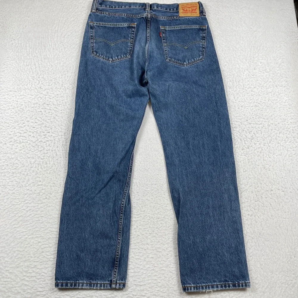 Levis‎ 505 Regular Fit Jeans Mens 36x32 (Fit 34x30) Blue Straight Leg Denim